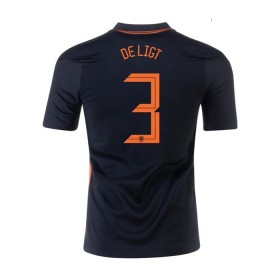 Camisolas de futebol Holanda MATTHIJS DE LIGT 3 Equipamento Alternativa Euro 2020 Manga Curta